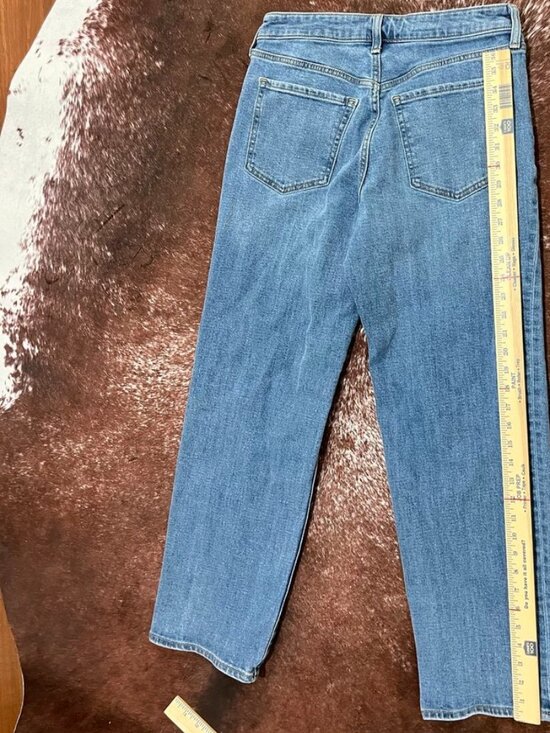 Old Navy High Waisted OG Loose Jeans Medium Wash Blue 6 - Picture 7 of 9